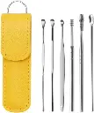 Ear Wax Cleaning Kit, 6 Pcs Ear Pick Tools, Wax Removal Kit, Ear Cleaning Tool Set, Spring Earwax Cleaner Tool Ear Wax Remover